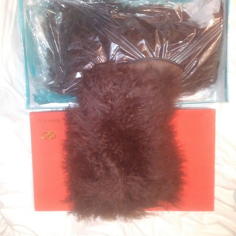 RARA AVIS MONGOLIAN FUR BOOTSh